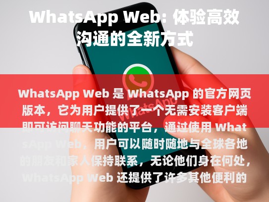 WhatsApp Web 版概述
